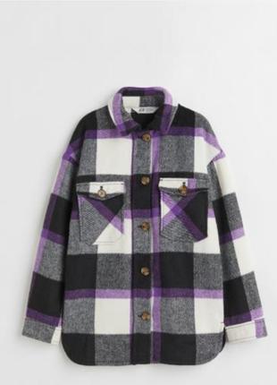 Пальто куртка сорочка в клітинку h&m
