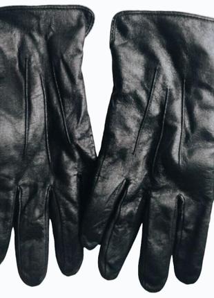 Шкіряні утеплені рукавиці/ перчатки р. м- л