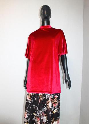 Бархатная футболка \ блуза boohoo