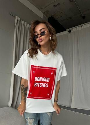 Футболка bonjour bitches