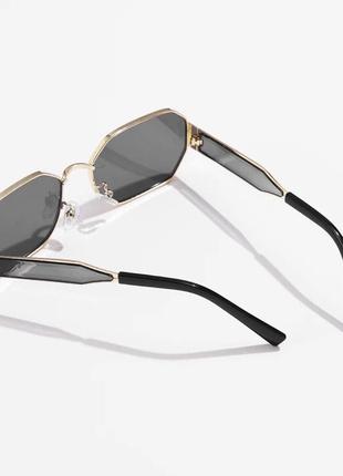 Тренд стильні жіночі чорні сонцезахисні окуляри uv400 сонячні очки антиблик5 фото