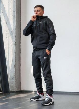 Мужской теплый спортивный костюм nike черный