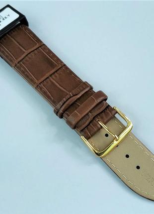 22 мм кожаный ремешок для часов condor 342.22.02 коричневый ремешок на часы из натуральной кожи5 фото