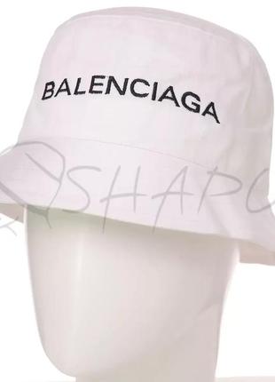 Панама літня бавовняна брендова вишивка панамка котонова універсальна balenciaga pkh19904 білий