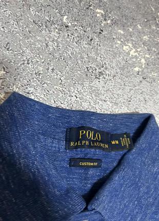 Синя футболка поло чоловіча polo ralph lauren нових колекцій (оригінал)6 фото