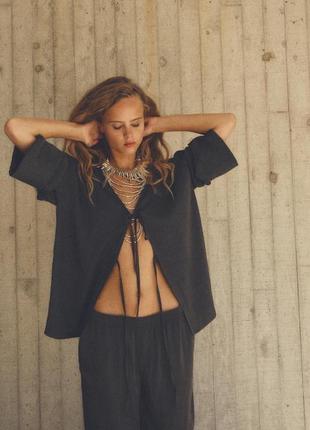 Текстурированная рубашка кимоно zara new