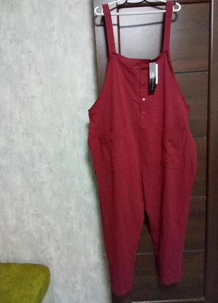 Брендовый новый хлопковый комбинезон р.5xl(22-24).