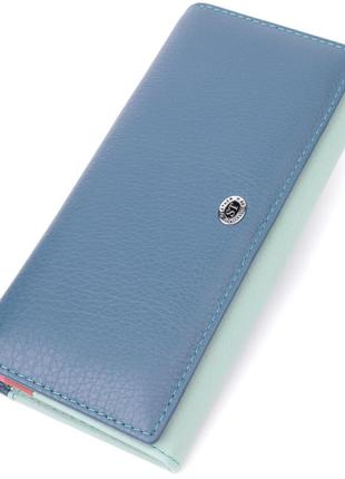 Интересный женский кошелек из натуральной кожи st leather 22525 разноцветный