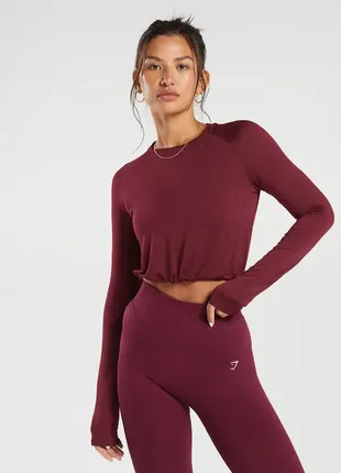 Gymshark бесшовный укороченный топ