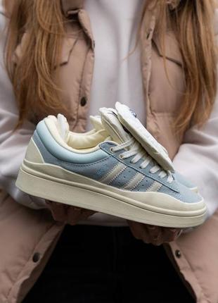 Жіночі кросівки adidas campus x bad bunny blue white