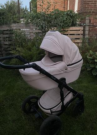 Коляска, детский колясок 2в1 экокожа
