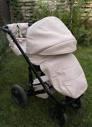 Коляска, детский колясок 2в1 экокожа