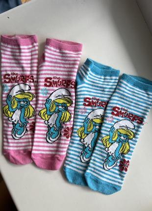 Носки шкарпетки яскраві у смужку the smurfs акція розпродаж