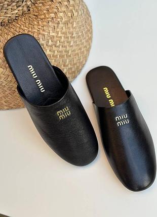 Замшеві мюлі miu miu