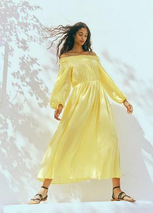 Бавовняна сукня мiдi h&m original довгi сукнi