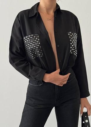 Женская рубашка с декором
