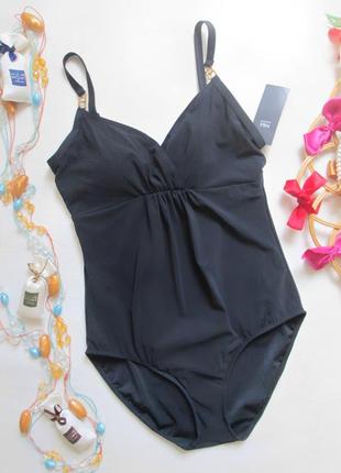 Суперовый слитный черный быстросохнущий купальник m&s 🌼🌴🌼