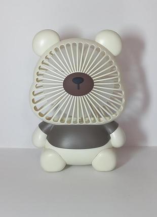 Вентилятор акумуляторний мишка usb підсвітка fan 567890