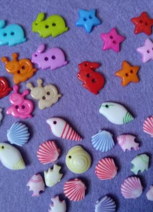 Гудзики декоративні пластикові дитячі декор хендмейд