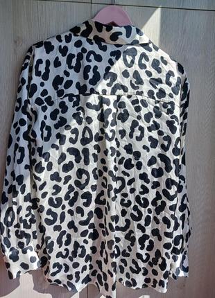 Zara рубашка с леопардовым принтом5 фото