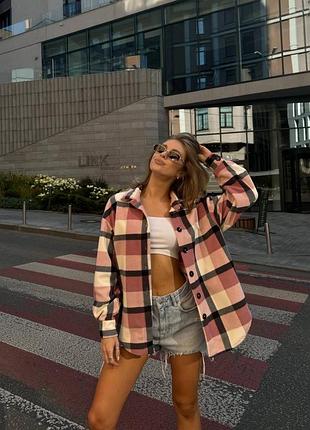 Утеплена сорочка в клітинку