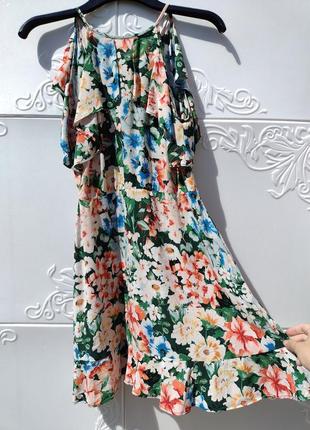 Красивое цветочное летнее платье zara5 фото