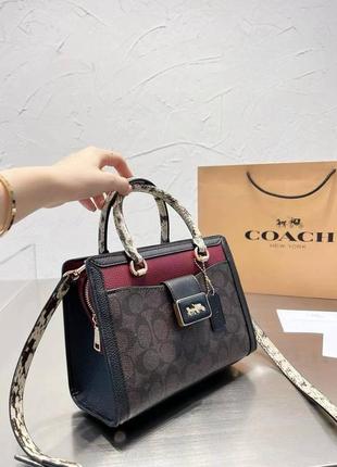 Кожаная сумка coach1 фото