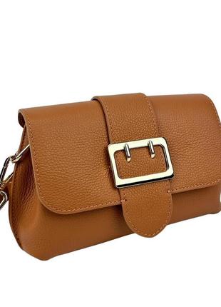 Шкіряна руда сумочка італія через плече крос-боді 798105c
