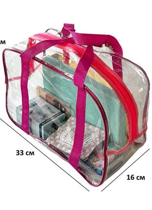 Компактная сумка в роддом/для игрушек  (розовый)4 фото