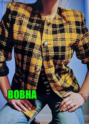 🤩1+1=3 брендовий вовняний піджак в клітинку marks&spencer, розмір 44 - 46