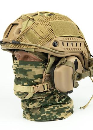 Шлем с наушниками earmor м31 fast wendy helmet uhwmpe nij iia (m-l) койот