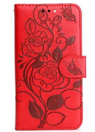 Чехол-книжка "роза"    для xiaomi  redmi  9c