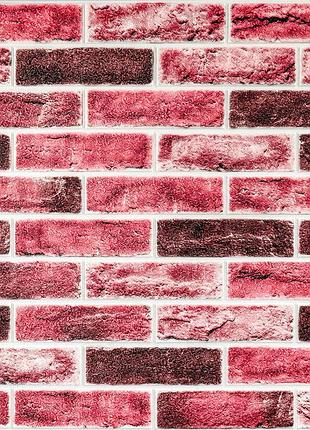 Самоклеящаяся 3d панель кирпич клинкер насыщенно красный 700х700х5мм (416) sw-00001182