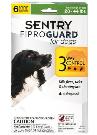 Fiproguard фипрогард капли от блох, клещей и вшей для собак 10-20кг, 1.34мл