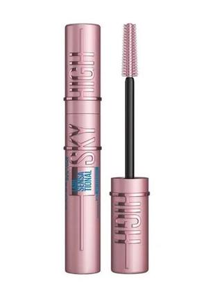 Водостійка туш для вій Maybelline sky high sky high, black, 6 мл