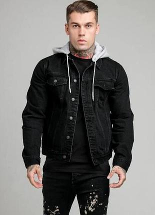 Куртка siksilk джинсова original xl сток we8-4