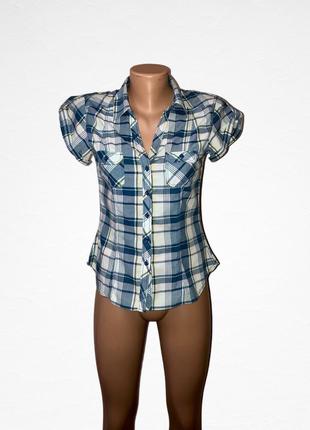 Сорочка в клітинку з коротким рукавом divided (h&m)