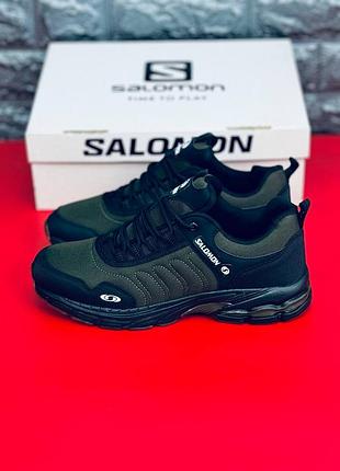 Мужские кроссовки salomon 2.5l зелёные термо кроссовки саломон7 фото