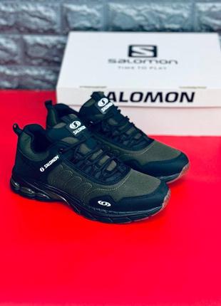 Мужские кроссовки salomon 2.5l зелёные термо кроссовки саломон5 фото