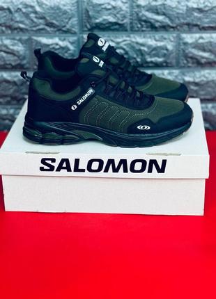 Мужские кроссовки salomon 2.5l зелёные термо кроссовки саломон2 фото