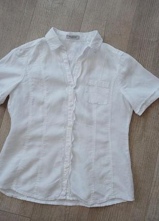 Рубашка 100% лен белая