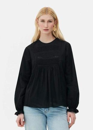 Рубашка женская черная оверсайз