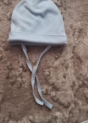 Сіра велюрова шапочка на немовля