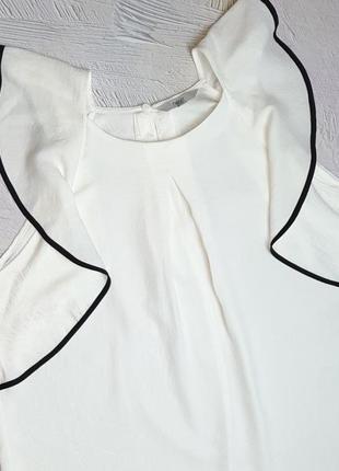💝2+1=4 фирменная молочная блузка блузка с воланами на рукавах next, размер 52 - 543 фото