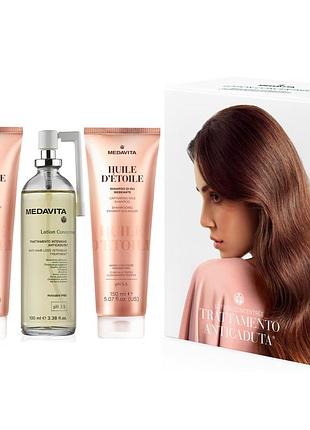 Набор против выпадения волос medavita lotion concentrée (спрей, шампунь, маска)