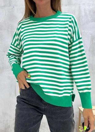 Черная женская тельняшка полосатая кофта джемпер в полоску