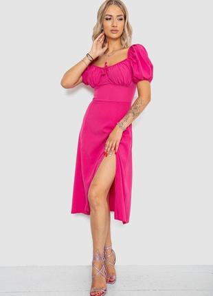 Женское платье однотонное сезон весна-лето цвет малиновый размер s fg_01758