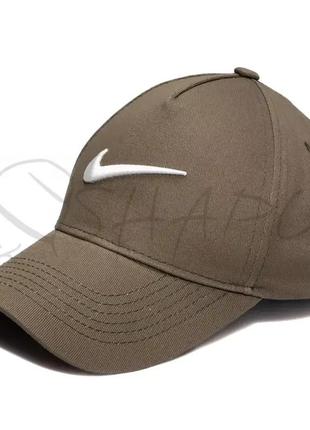 Бейсболка п'ятиклинка з об'ємною вишивкою кепка тонкий котон універсальна на регуляторі nike lkt06 хакі 1