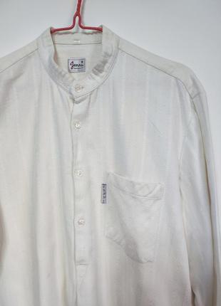 Рубашка рубашка мужская белая бежевая прямая широкая классическая повседневная jenni man, размер xl 2xl 3xl2 фото
