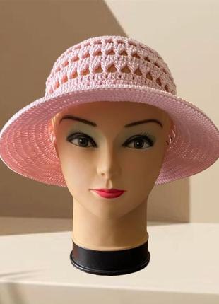 Лтня жіноча шляпка гачком3 фото